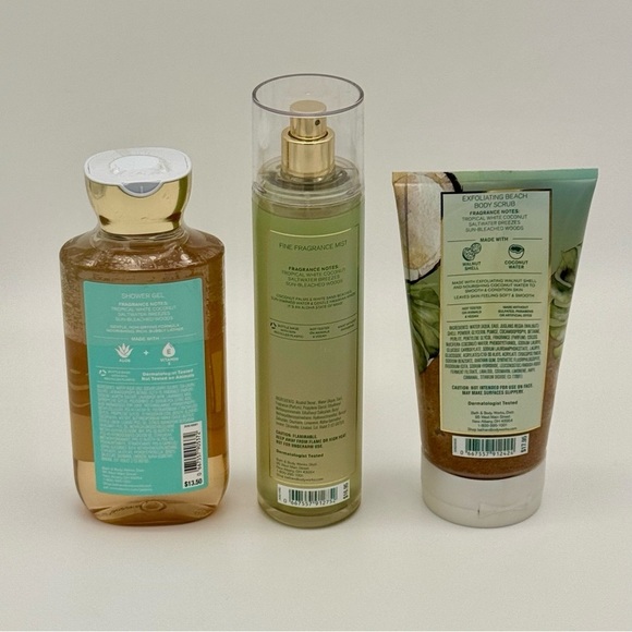Bath & Body Works Waikiki Beach Coconut Body Care Gift Set NWT - Picture 4 of 5